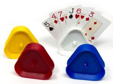 Card Holders: Set of 4, Plastic Triangle Shaped Card Holders main image